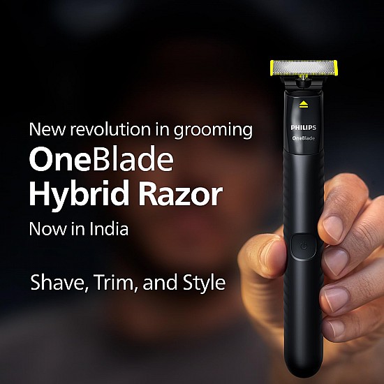 Philips OneBlade Face + Body Hybrid Shaver and Trimmer |Dual Protection Technology | Designed for GenZ I Includes - 2 Blades, 2 body Comb & 3 Trim combs I QP1624/10