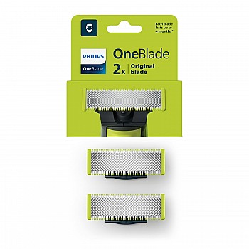 Philips Oneblade Replaceable Blade Pack of 2 Replaceable Blades, Qp220/51 (Lime)