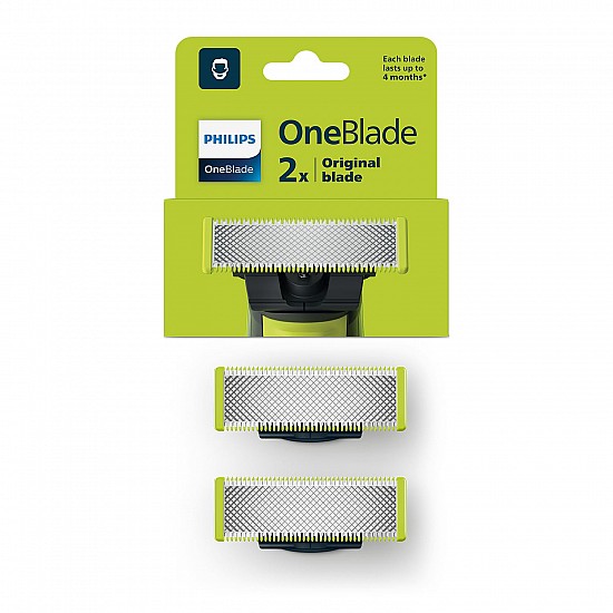 Philips Oneblade Replaceable Blade Pack of 2 Replaceable Blades, Qp220/51 (Lime)