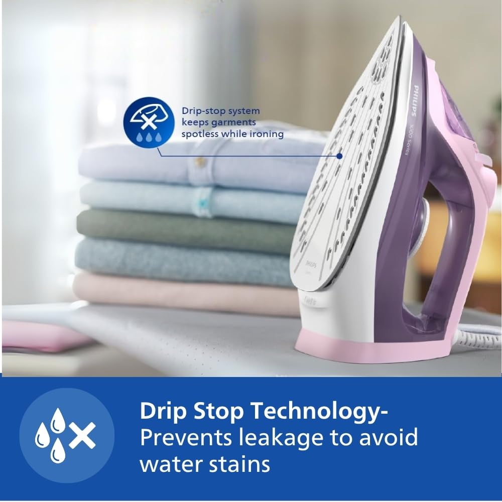 Philips Speed Pro DST3020/30 Steam iron 2200 W - World's No 1 Ironing brand, 35 gm/min Steam with 160 gm Steam Boost, Ceramic Soleplate, Drip Stop technology & 300 ml Water tank
