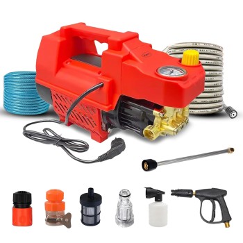 Pigeon Dura High Pressure Washer, 2200 Watts, 140 Bar Pressure, 8.5 L/Min Flow Rate,8 Meters Outlet Hose & 3 Meters Inlet Hose for Cleaning Car,Bike and Home