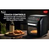 Pigeon by Stovekraft Air Fryer Oven 12L | 1800W | 2-in-1 Appliance - AirfryerOTG | Digital Touchscreen | 9 Preset Menu | Air Fry, Bake, Broil, Toast, Defrost (Black) | With Rotisserie | 7 Accessories