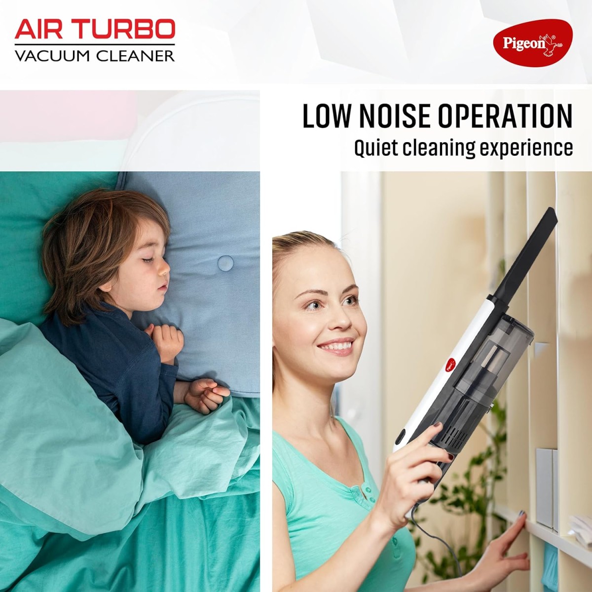 Pigeon by Stovekraft Airturbo Handheld Dry Vacuum Cleaner for Home & Car HEPA+STEELMESH FFT Technology FILTER