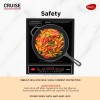 Pigeon by Stovekraft Cruise 1800 watt Induction Cooktop With Crystal Glass,7 Segments LED Display, Auto Switch Off - Black