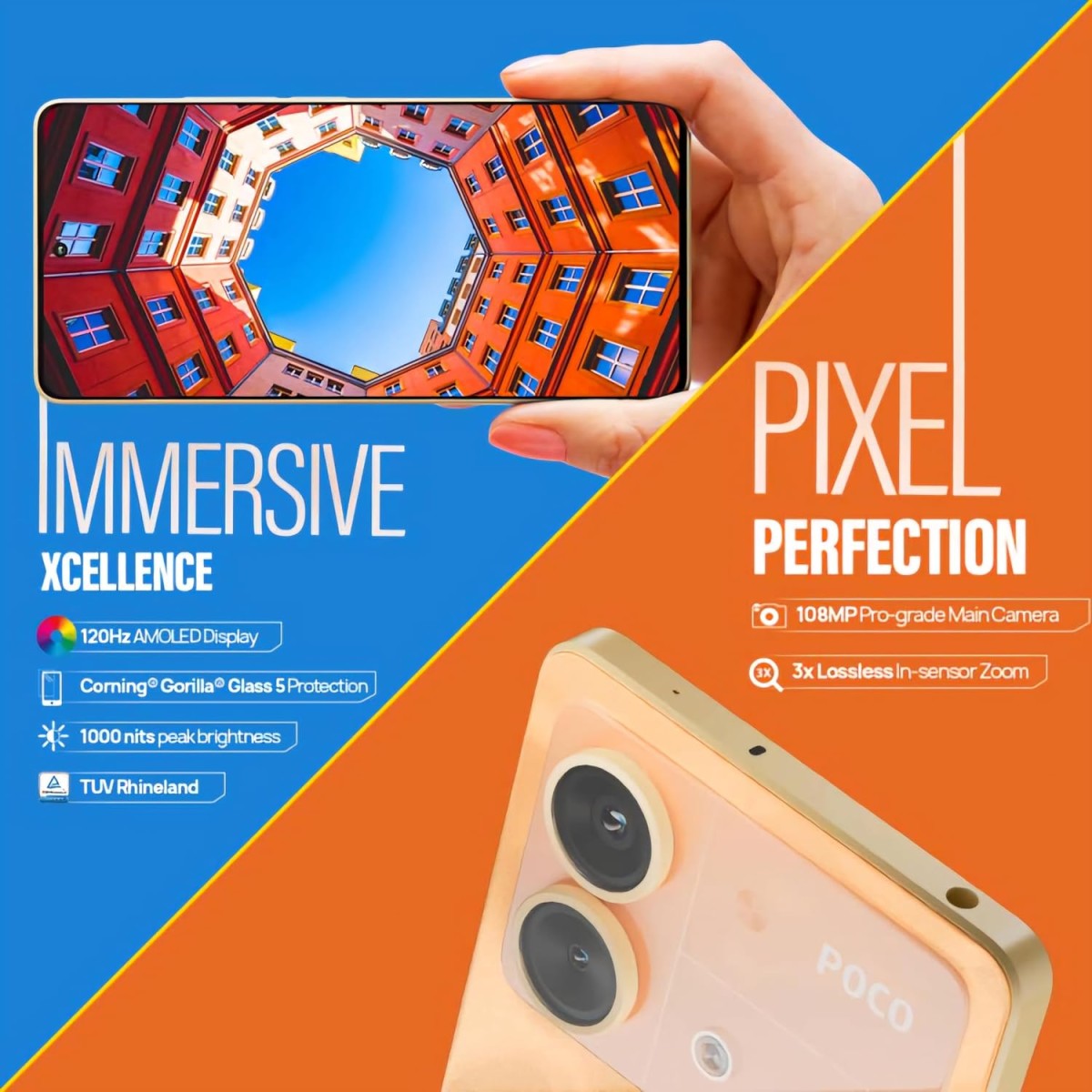 (Refurbished) Poco X6 Neo 5G (Martian Orange, 12GB RAM and 256GB Storage)