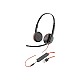 Poly by Plantronics - Blackwire 3225 USB-A Wired Headset - Dual-Ear (Stereo) Wired Over Ear Headphones with Mic - Connect to PC/Mac via USB-A or Mobile/Tablet via 3.5 mm Connector (209747-22)