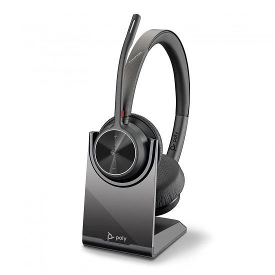 Poly by Plantronics-Voyager 4320 UC Wireless Headset+Charge Stand (Plantronics) - Headphones