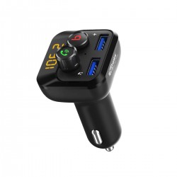 Portronics v5.0 Car Bluetooth Device with Car Charger Black