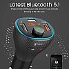 Portronics Auto 15 Bluetooth - FM Transmitter in-Car Fast Charger Black