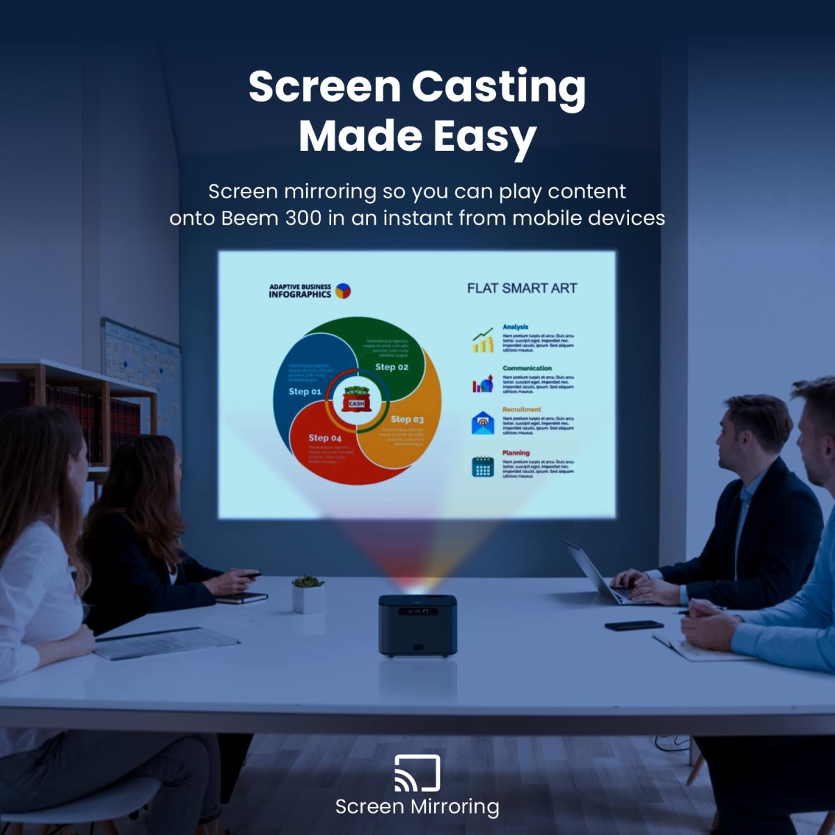 Portronics Beem 300 Smart LED Projector with Android, 4300 Lumens (300 ANSI), 1080p FHD Resolution, Up to 200 Inches, OTT Apps, WiFi/Ethernet, Screen Mirroring, 10 Watt Speaker (Black) Portronics Beem 300 Smart LED Projector with Android, 4300 Lumens (300 ANSI), 1080p FHD Resolution, Up to 200 Inches, OTT Apps, WiFi/Ethernet, Screen Mirroring, 10 Watt Speaker (Black)