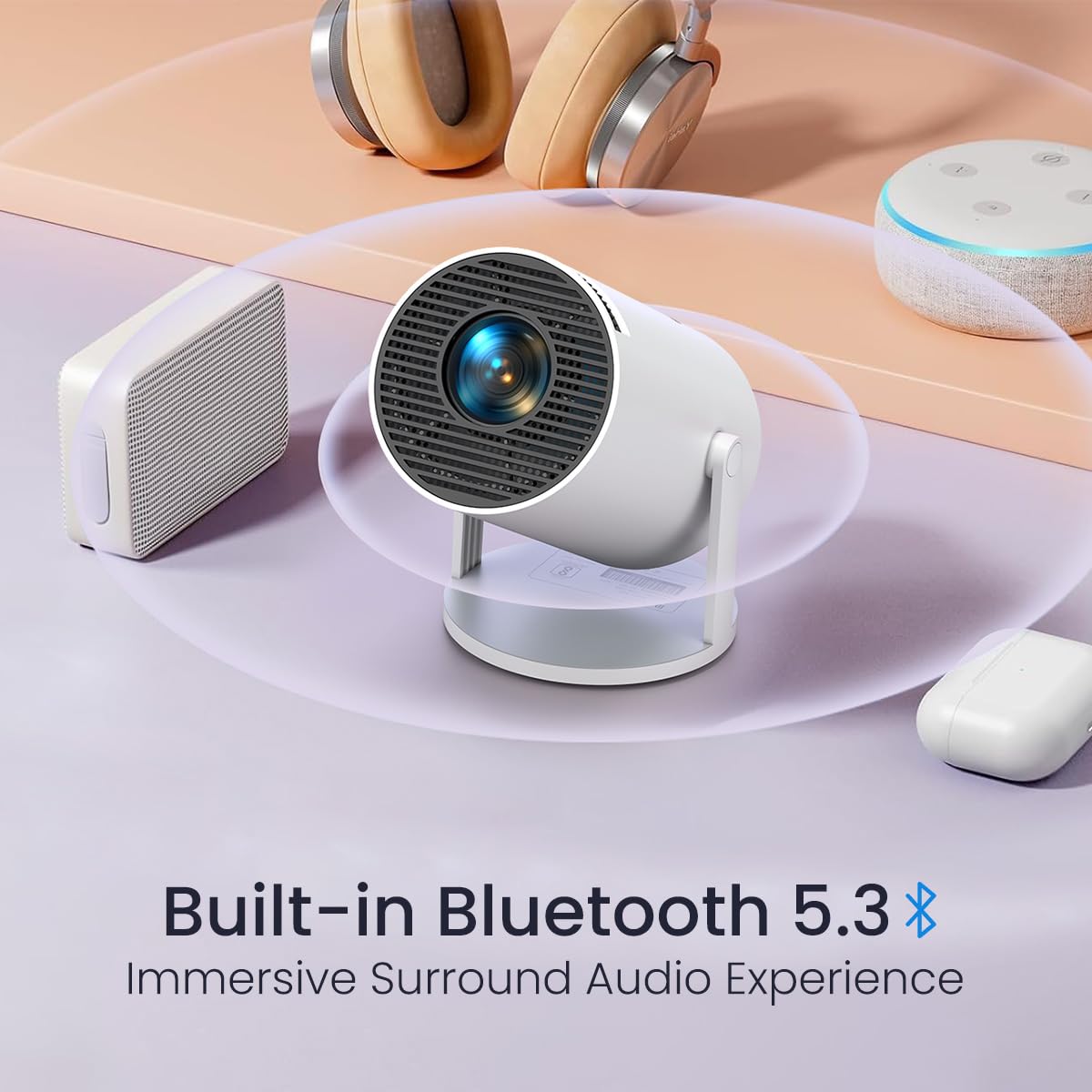 Portronics Beem 440 Smart LED Projector with 720p HD Resolution, Rotatable Design, Built-in Streaming Apps (Netflix, Prime Video, Hotstar), 2000 Lumens, Screen Mirroring, 3 Watts Speaker (White) Portronics Beem 440 Smart LED Projector with 720p HD Resolution, Rotatable Design, Built-in Streaming Apps (Netflix, Prime Video, Hotstar), 2000 Lumens, Screen Mirroring, 3 Watts Speaker (White)