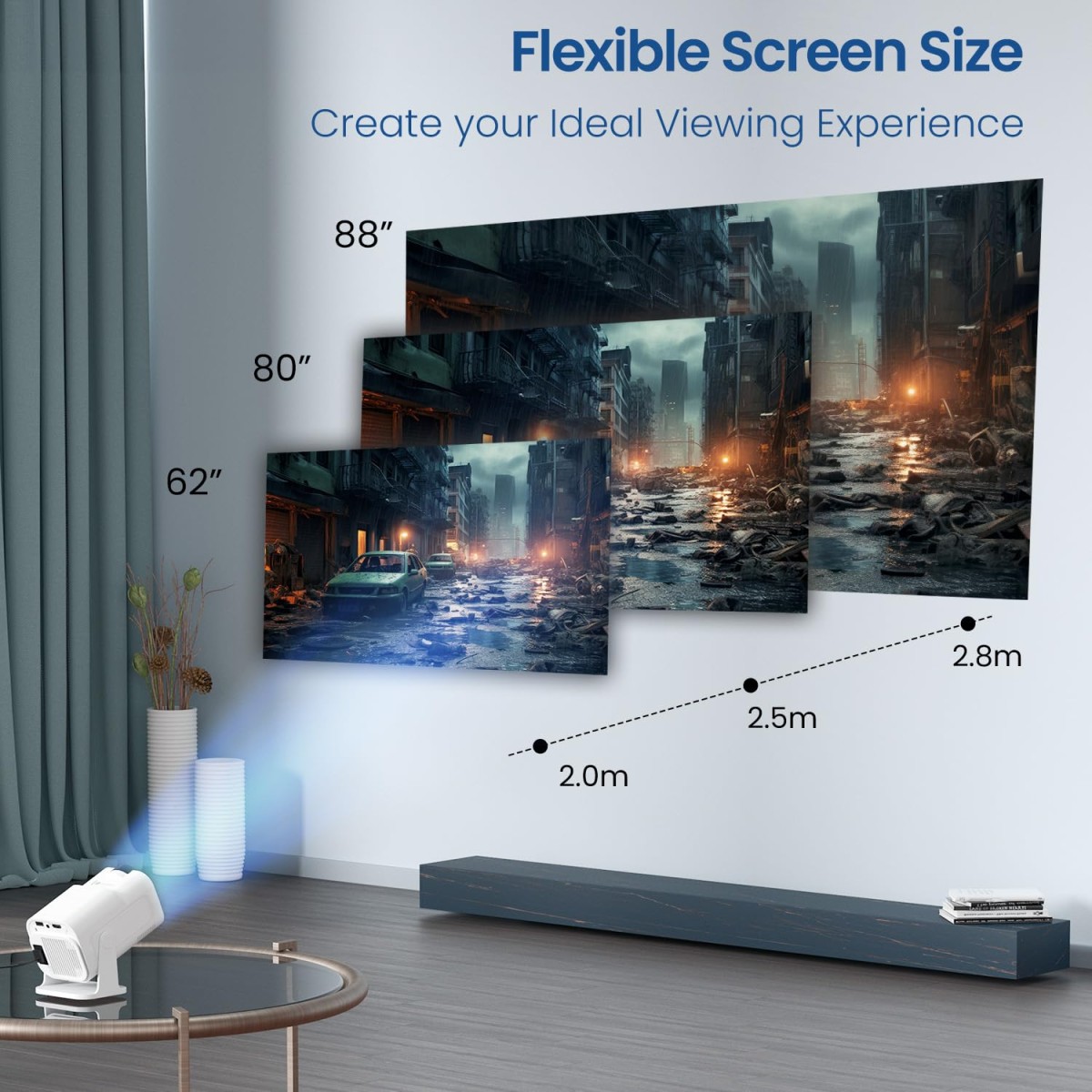 Portronics Beem 470 Mini Smart LED Projector,720p HD,2000 Lumens,Pre-Installed Streaming Apps(Netflix, Prime Video, Hotstar),Auto Keystone,3W Speaker,Adjustable Angle, Wireless Screen Mirroring Portronics Beem 470 Mini Smart LED Projector,720p HD,2000 Lumens,Pre-Installed Streaming Apps(Netflix, Prime Video, Hotstar),Auto Keystone,3W Speaker,Adjustable Angle, Wireless Screen Mirroring