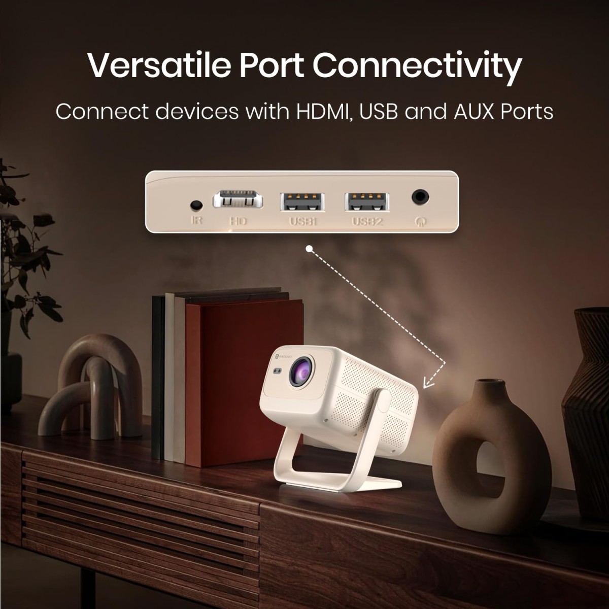 Portronics Beem 480 Smart LED Projector with 1080p Full HD Resolution, 5100 Lumens, Built in OTT Apps, HDMI (White) Portronics Beem 480 Smart LED Projector with 1080p Full HD Resolution, 5100 Lumens, Built in OTT Apps, HDMI (White)