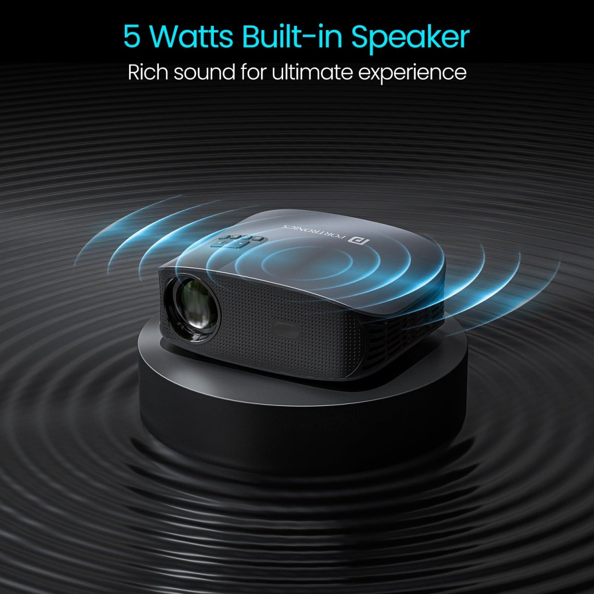 Portronics Beem 490 Smart LED Projector with 1080p Full HD, Streaming Apps (Netflix, Prime Video, Hotstar), Automatic Focus, Auto Keystone Correction, 6000 Lumens, Bluetooth, Wi-fi, 5W Speaker (Grey) Portronics Beem 490 Smart LED Projector with 1080p Full HD, Streaming Apps (Netflix, Prime Video, Hotstar), Automatic Focus, Auto Keystone Correction, 6000 Lumens, Bluetooth, Wi-fi, 5W Speaker (Grey)