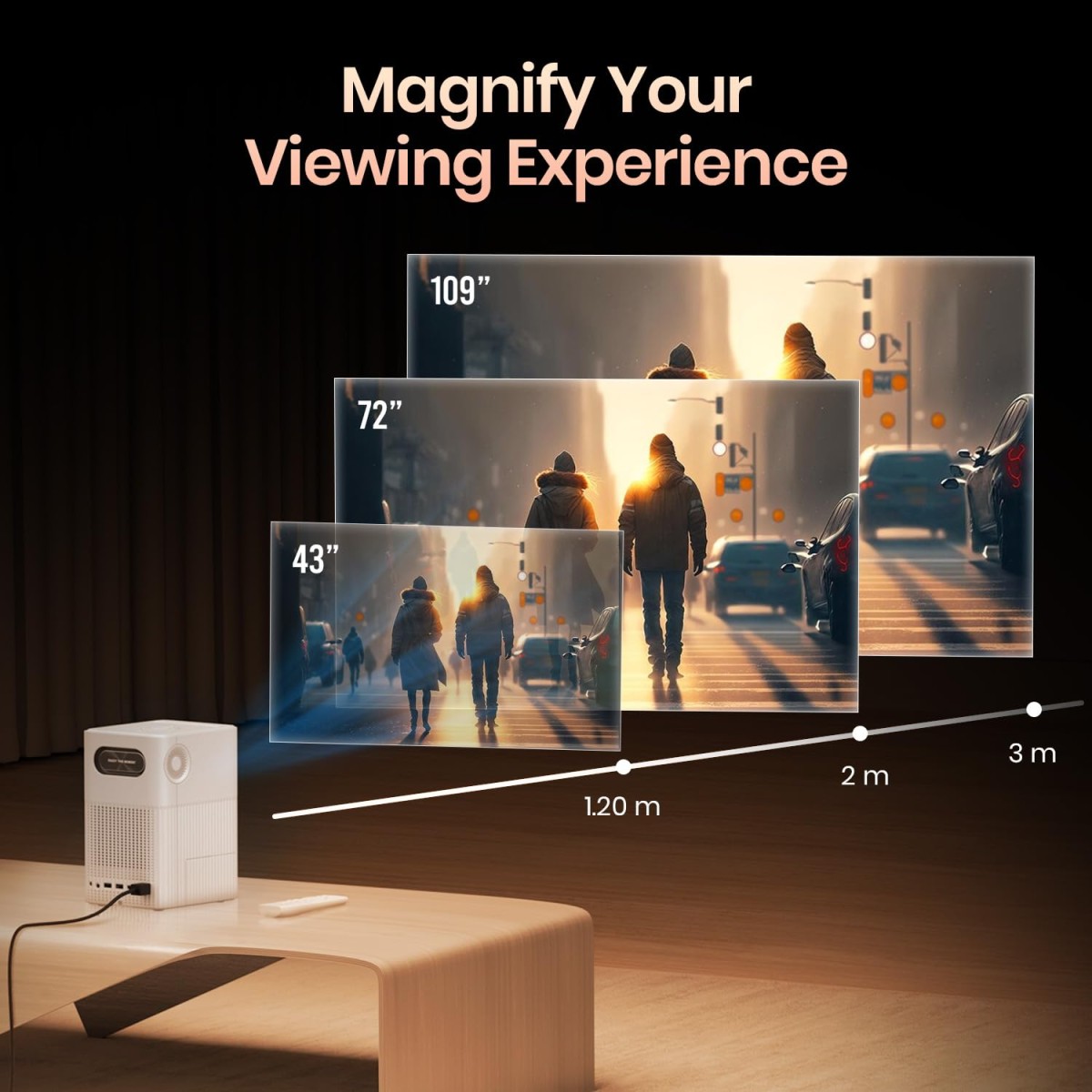 Portronics Beem 500 Smart Projector with 8K Support & 1080p FHD Native, 6700 Lumens, Auto Focus & Keystoning, Bluetooth, Wi-fi, 16W Speaker (White) Portronics Beem 500 Smart Projector with 8K Support & 1080p FHD Native, 6700 Lumens, Auto Focus & Keystoning, Bluetooth, Wi-fi, 16W Speaker (White)