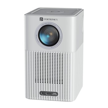 Portronics Beem 500 Smart Projector with 8K Support & 1080p FHD Native, 6700 Lumens, Auto Focus & Keystoning, Bluetooth, Wi-fi, 16W Speaker (White) Portronics Beem 500 Smart Projector with 8K Support & 1080p FHD Native, 6700 Lumens, Auto Focus & Keystoning, Bluetooth, Wi-fi, 16W Speaker (White)