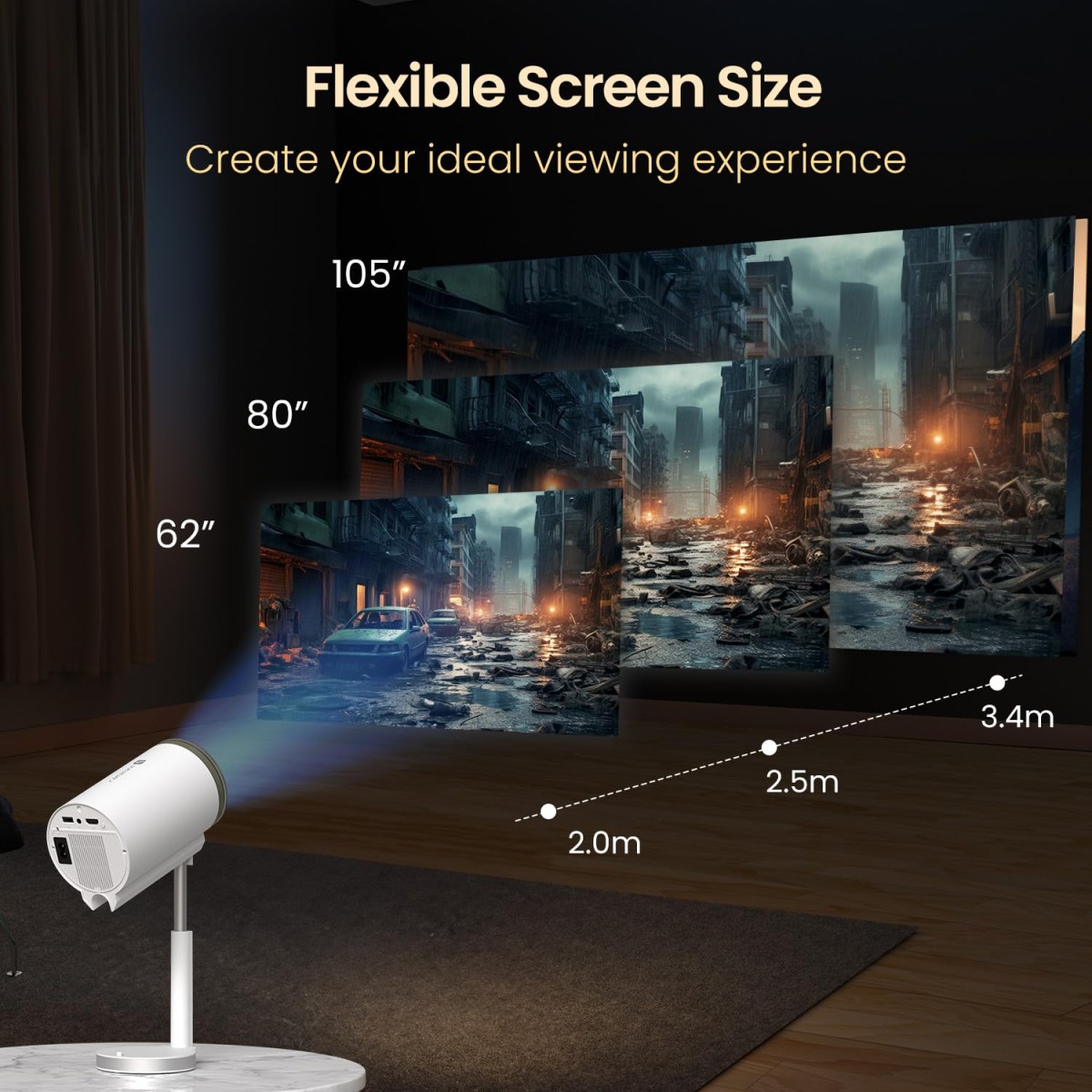 Portronics Beem 520 Smart LED Projector with Built-in Stand, Supports 1080p, 2200 Lumens, Ceiling Mountable, Bluetooth & Wi-Fi, Auto Keystone, 720p HD Native, 3W Speaker, Adjustable Height & Angle Portronics Beem 520 Smart LED Projector with Built-in Stand, Supports 1080p, 2200 Lumens, Ceiling Mountable, Bluetooth & Wi-Fi, Auto Keystone, 720p HD Native, 3W Speaker, Adjustable Height & Angle