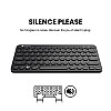 Portronics bubble multimedia 2.4ghz & bluetooth, wireless laptop keyboard black