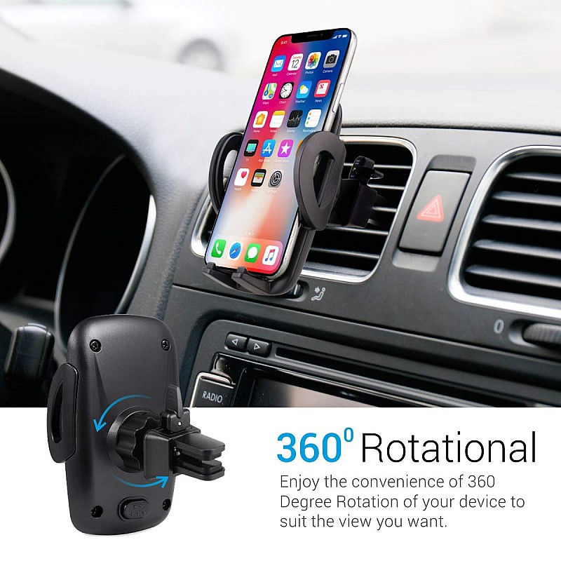 Portronics CLAMP X POR-926 Car-Vent Mobile Holder Black