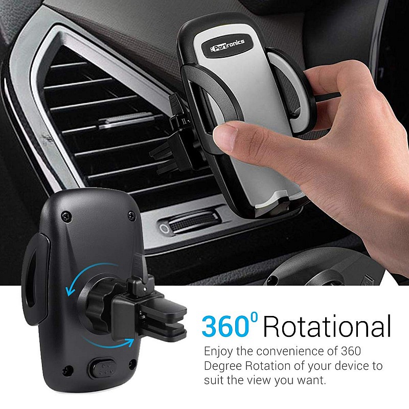 Portronics CLAMP X POR-926 Car-Vent Mobile Holder Black