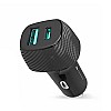 Portronics 6 Amp Turbo Car Charger Black With USB Cable