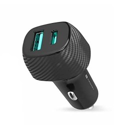 Portronics 6 Amp Turbo Car Charger Black With USB Cable