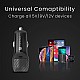 Portronics 6 Amp Turbo Car Charger Black With USB Cable