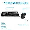 Portronics key2 combo multimedia usb wireless keyboard and mouse set with 2.4 ghz silent button compact size grey