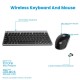 Portronics key2 combo multimedia usb wireless keyboard and mouse set with 2.4 ghz silent button compact size grey