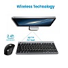 Portronics key2 combo multimedia usb wireless keyboard and mouse set with 2.4 ghz silent button compact size grey