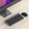 Portronics key2 combo multimedia usb wireless keyboard and mouse set with 2.4 ghz silent button compact size grey