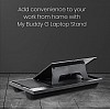 Portronics my buddy g laptop desk with storage mouse pad adjustable height compatible upto 15 inches laptop black