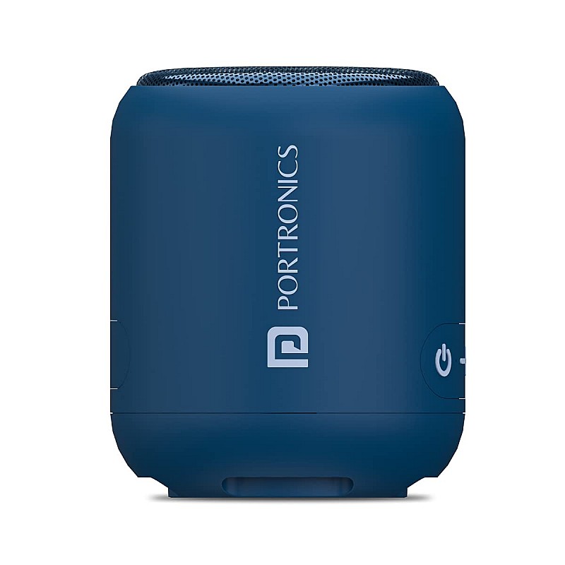 Portronics SoundDrum 1 10W TWS Portable Bluetooth 5.0 Speaker with Powerful Bass, Inbuilt-FM Blue