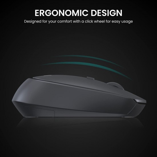 Portronics Toad 23 Wireless Optical Mouse with 2.4GHz, USB Nano Dongle Black