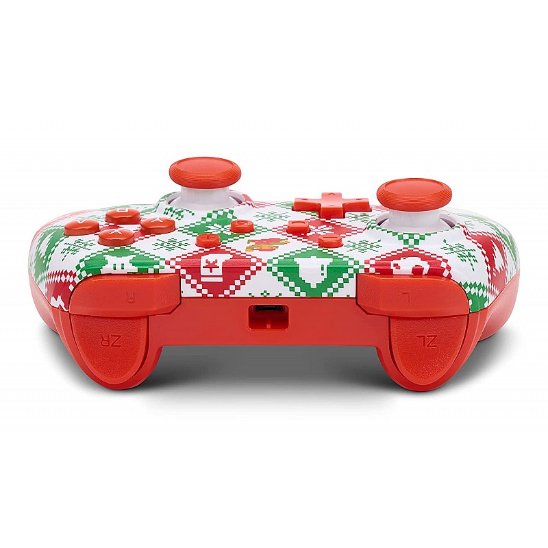 PowerA Wired Controller for Nintendo Switch - Mario Holiday Sweater, Nintendo Switch Lite, Gamepad, Game Controller- Nintendo Switch