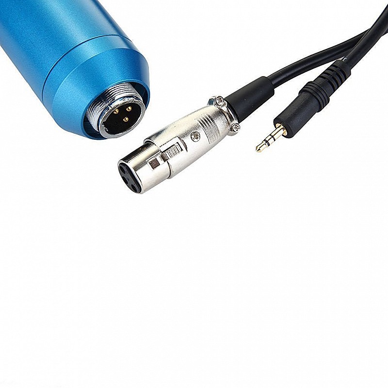 Powerpak BM 800 Blue Professional Condenser Microphone with Metal Shock Mount (requires phantom power or sound card)