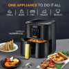 Prestige Nutrifry Electric Digital Air Fryer| 80% less Oil Consumption|4.5L Capacity |1200 Watts Power|Fry,Grill,Roast,Bake,Reheat|Digital Display with 8 Preset Menu|Easy to Clean Frying Basket|Black