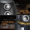 Prestige Nutrifry Electric Digital Air Fryer| 80% less Oil Consumption|4.5L Capacity |1200 Watts Power|Fry,Grill,Roast,Bake,Reheat|Digital Display with 8 Preset Menu|Easy to Clean Frying Basket|Black