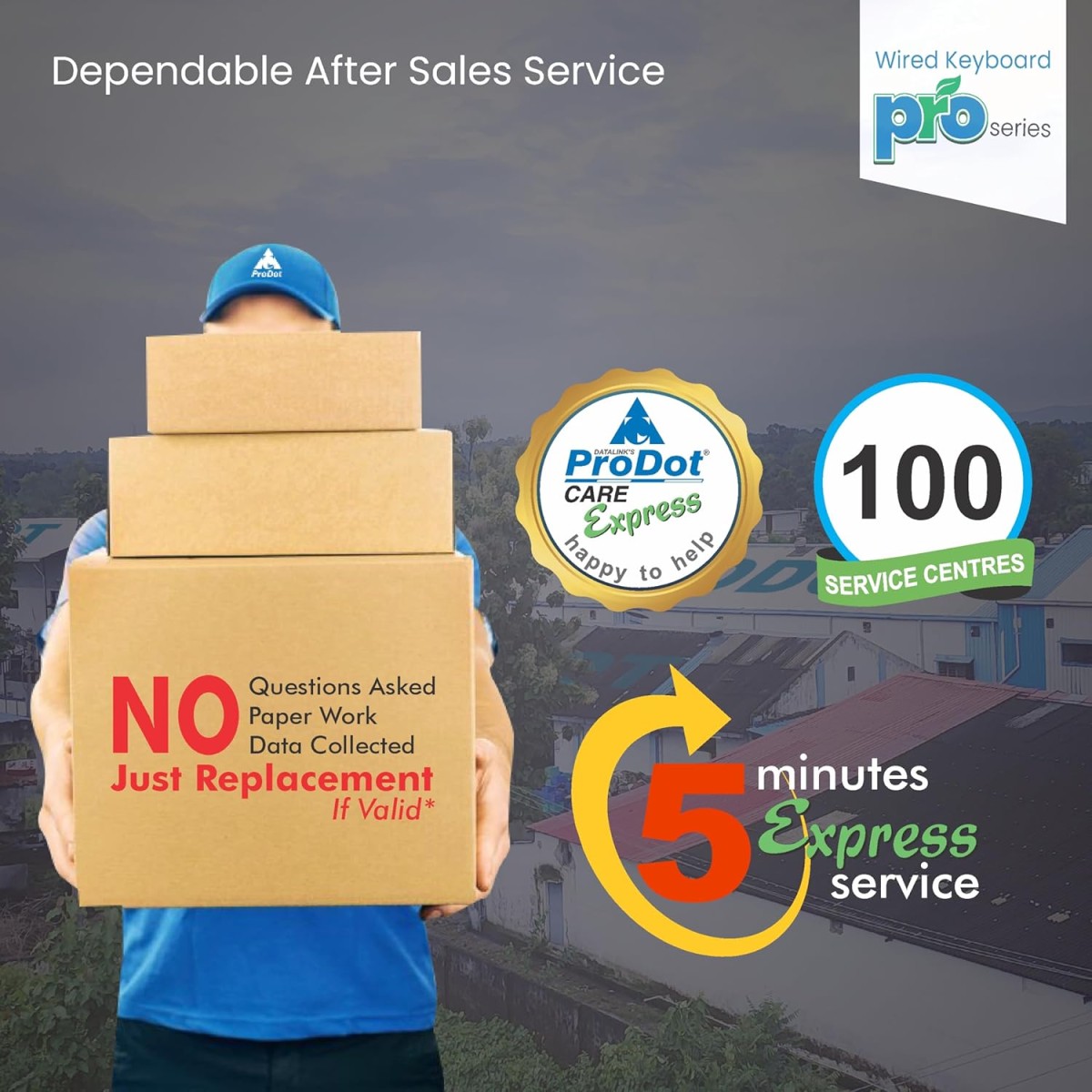 ProDot Choice PS2 Wired Keyboard With Plug & Play Technology, 104 Keys, 10M Life, 1.2m Cable, Rupee Key, Spill Resistant Design, Compatible With Windows, iOS, Linux, 1 Year Warranty