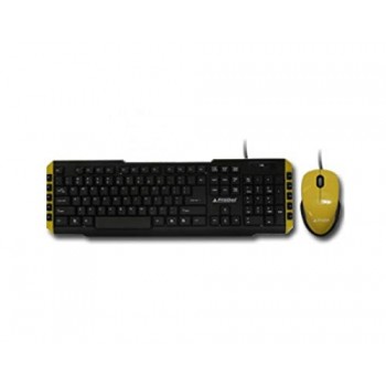 ProDot Wired Keyboard Mouse Set I Plug & Play I High Resolution 1000 DPI I 10M Keystrokes I Spill Resistant I Ergonomic Design I Works with Windows, iOS, Linux I 1 Year Warranty (All Black Color)