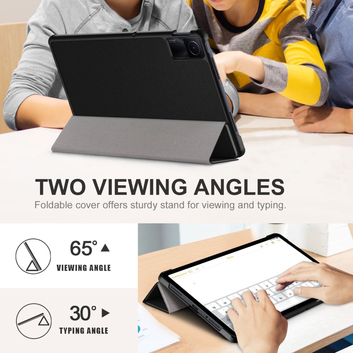 ProElite Case Cover for Redmi Pad SE 11 inch Cover, Slim Trifold Flip case Cover for Redmi Pad SE 11 inch Tablet [Auto Sleep Wake Feature], Black