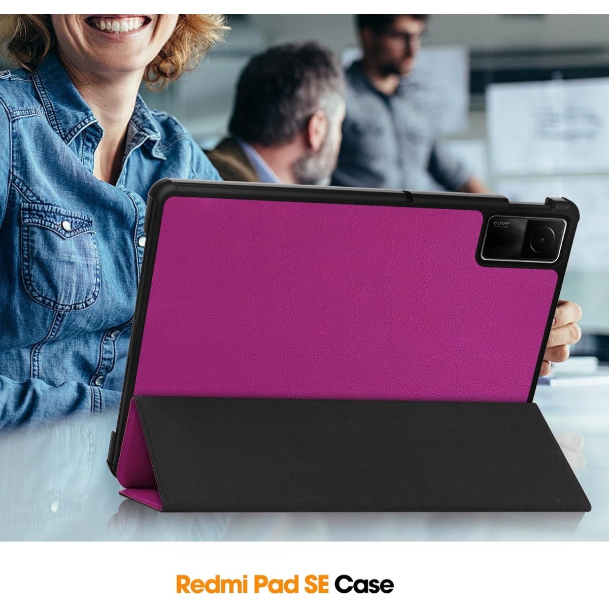 ProElite Case Cover for Redmi Pad SE 11 inch Cover, Slim Trifold Flip case Cover for Redmi Pad SE 11 inch Tablet [Auto Sleep Wake Feature], Black