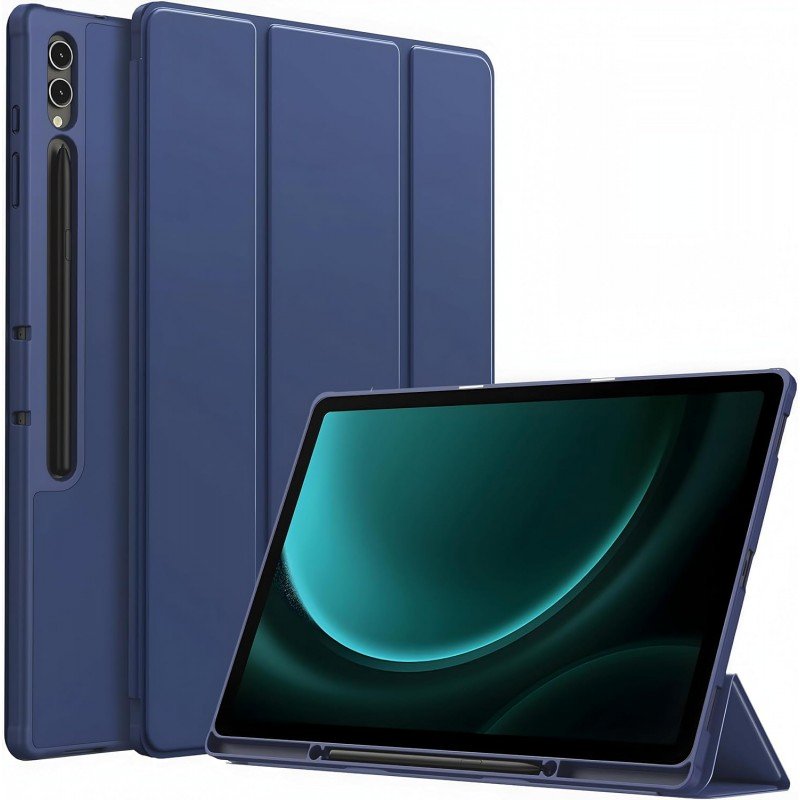 ProElite Cover for Galaxy Tab S9 FE Plus/S9 Plus/S10+ 12.4" Cover, Soft Flexible Flip Case Cover with S Pen Holder for Samsung Galaxy Tab S9 FE+/S9 Plus/S10+ 12.4 inch, [Recoil Series]- Dark Green
