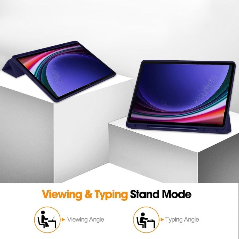 ProElite Cover for Galaxy Tab S9 FE Plus/S9 Plus/S10+ 12.4" Cover, Soft Flexible Flip Case Cover with S Pen Holder for Samsung Galaxy Tab S9 FE+/S9 Plus/S10+ 12.4 inch, [Recoil Series]- Dark Green