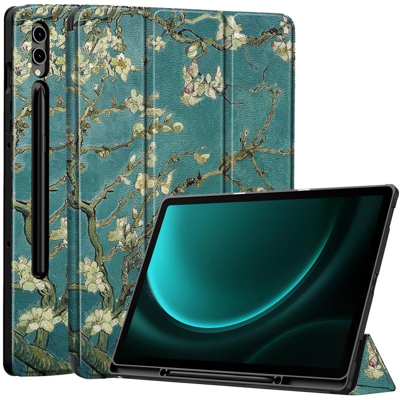 ProElite Cover for Galaxy Tab S9 FE Plus/S9 Plus/S10+ 12.4" Cover, Soft Flexible Flip Case Cover with S Pen Holder for Samsung Galaxy Tab S9 FE+/S9 Plus/S10+ 12.4 inch, [Recoil Series]- Dark Green
