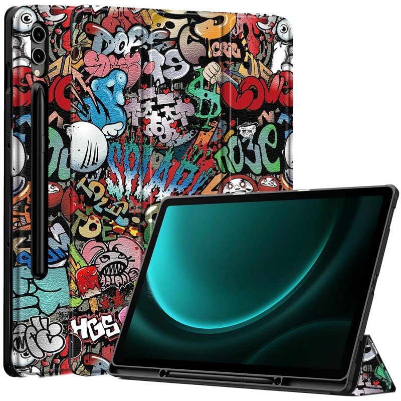 ProElite Cover for Galaxy Tab S9 FE Plus/S9 Plus/S10+ 12.4" Cover, Soft Flexible Flip Case Cover with S Pen Holder for Samsung Galaxy Tab S9 FE+/S9 Plus/S10+ 12.4 inch, [Recoil Series]- Dark Green