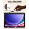ProElite Cover for Galaxy Tab S9 FE Plus/S9 Plus/S10+ 12.4" Cover, Soft Flexible Flip Case Cover with S Pen Holder for Samsung Galaxy Tab S9 FE+/S9 Plus/S10+ 12.4 inch, [Recoil Series]- Dark Green