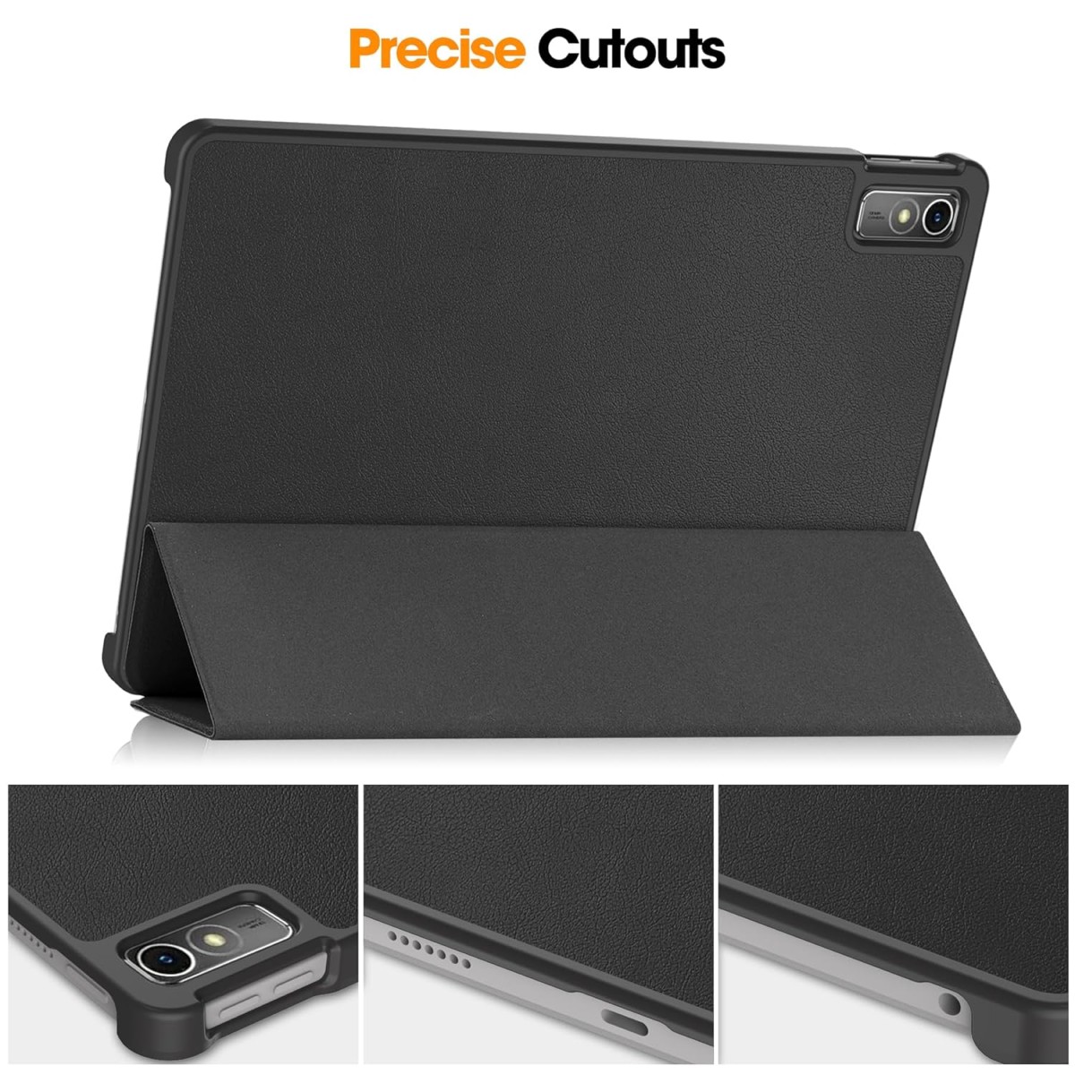 ProElite Cover for Lenovo Tab M10 5G 10.6 inch Cover Case, Sleek Smart Flip Case Cover for Lenovo Tab M10 5G 10.6 inch, Black