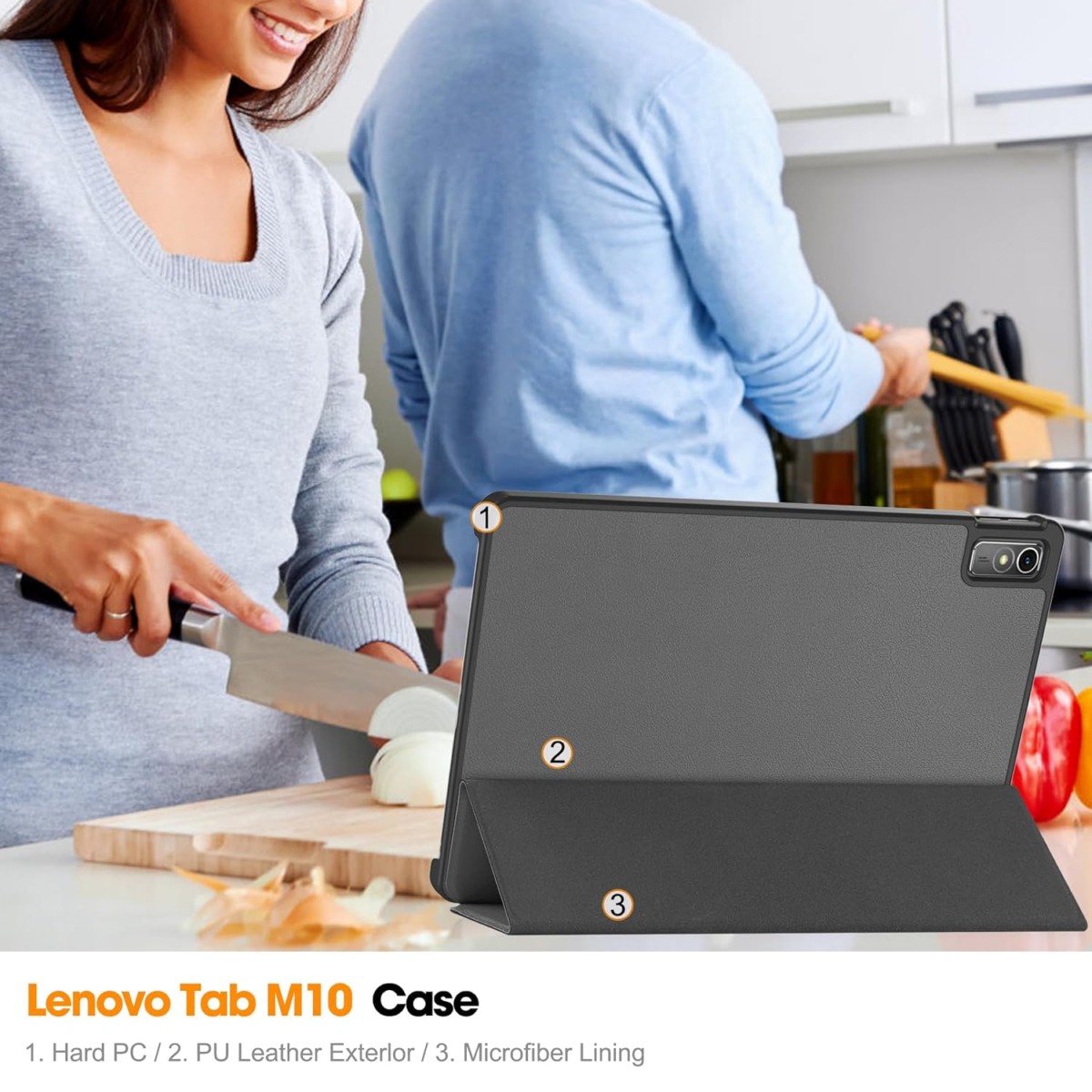 ProElite Cover for Lenovo Tab M10 5G 10.6 inch Cover Case, Sleek Smart Flip Case Cover for Lenovo Tab M10 5G 10.6 inch, Black