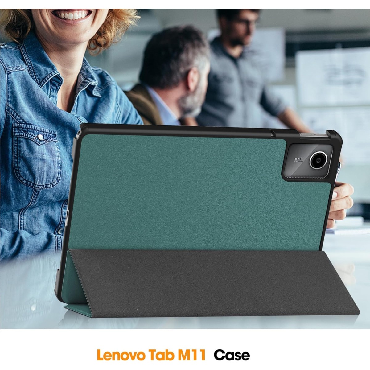 ProElite Cover for Lenovo Tab M11 11" Case Cover, Trifold Flip Case Cover for Lenovo Tab M11 11 inch with Auto Sleep Wake Function, Black